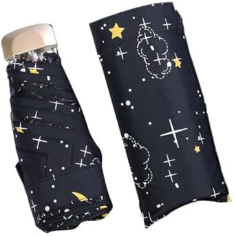 ANDRESLAD Uv Protection Sun Parasol Light Vinyl Umbrella Small Compact for Outdoor Beach Patio Use