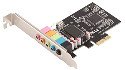 Ausla 6-kanals Ljudkort, PCIe-ljudkort med CMI8738-chip för 7.1 Surroundljud, DirectSound 3D EAX-spel och Hemmabio, Brusfri Start/avstängning