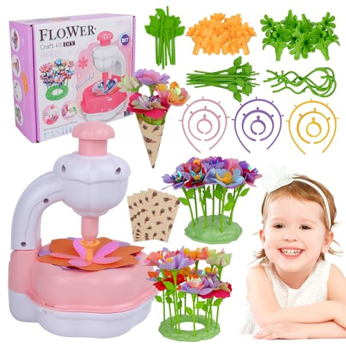 YdseozOA Set di pressa per fiori, giocattolo fai da te con macchina per fiori, giocattolo fai da te, regalo di Natale per ragazze