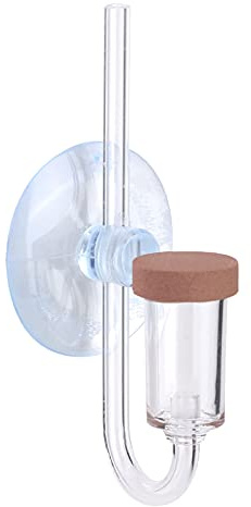 Akryl fisktank CO2 atomizer diffusor, akvarium akvarium diffusor CO2 diffusor spiral glasatomizer för akvarium planterad tank (M)