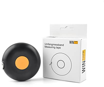 WINTAPE Maßband Körper-und Umfangmaßband, ABS, Schwarz, 200cm 80 zoll