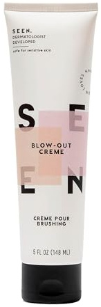 SEEN - Blow-Out Creme, Scented - Non-Comedogenic Blow-Out Hair Cream - Dermatologist-Developed - Reduces Frizz- Heat Protectant- Safe for Sensitive, Eczema & Acne Prone Skin