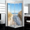 dedeco Paroi de douche d'angle imperméable Motif mer du Nord V1, 2 x 100 x 200 cm, comme paroi arrière de salle de bain pour remplacement du carrelage, mur décoratif, revêtement mural et plateau de