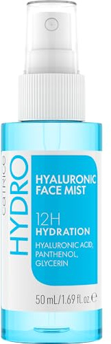 Catrice Hydro Hyaluronic Face Mist, Fixierspray, Transparent, feuchtigkeitsspendend, pflegend, natürlich, für sensible Haut, vegan, ölfrei, ohne Parabene, ohne Mikroplastikpartikel, 1er Pack (50ml)