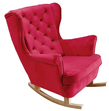 DomiMeble Schaukelstuhl für Wohnzimmer, Schlafzimmer - Schön und Komfortabel Relaxstuhl aus hochwertigem Holz gefertigt 92 x 84 x 104 cm