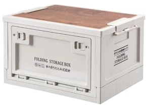 Caja de almacenamiento de 30 L, resistente al polvo, varias cajas de almacenamiento plegables con asa y ruedas, para el maletero, cajas de almacenamiento y organización para el coche al acampar (1)