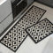 APROPHIC Juego de 2 Alfombras de Cocina, Alfombra Antideslizante Cocina, Alfombra Lavable, Apto para Pasillos, Fregaderos, Lavanderías y Comedores y Entrada, 45x75cm + 45x120cm Negro