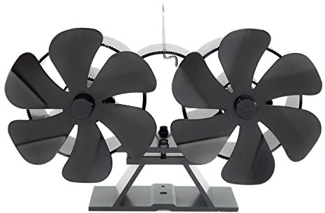 Ventilador de horno alimentado por calor, 12 ventiladores de motor, no requiere electricidad, ahorra energía