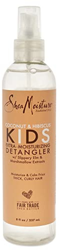 SheaMoisture Kids Detangler for Curly Hair, Extra Moisturizing Coconut & Hibiscus with Shea Butter, 8 oz