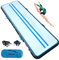 ALIFUN Luft Tumbling Track Gymnastik Aufblasbare Matte 6 10 13 16 20 FT Training Dick 10 CM 20CM Zoll Hellgrün Mit Luftpumpe