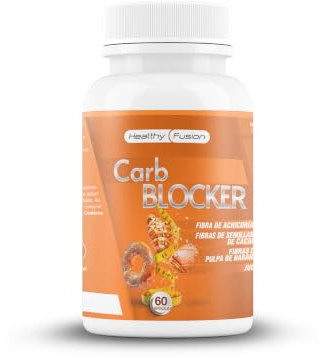 Healthy Fusion - Carb Blocker | Potente Bloqueador de Carbohidratos y Grasas | Pastillas para Adelgazar | Apto para todas las dietas | Semilla de Cacao, Pulpa de Naranja y fibra de Achicoria | 60 caps
