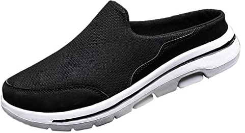 Generisch Slip On Sneaker Herren Hinten Offen, Freizeitschuhe Herren Mesh Pantoffelen Atmungsaktiv Schlappen rutschfest Slippers Leichte Pantoletten Weich Schlupfschuhe Leichtgewichts Outdoorschuhe_