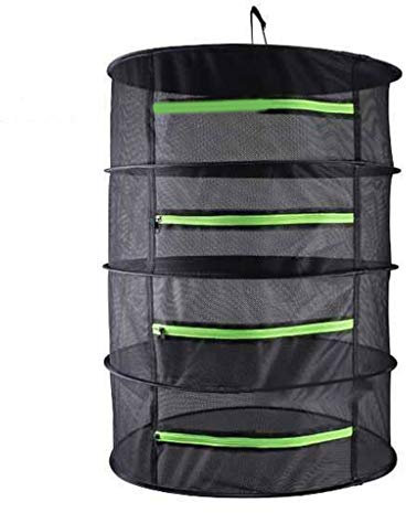 jojobasec Red de secado de hierbas de 4 capas plegable para colgar cestas de secado con cierre seco para brotes de plantas y flores