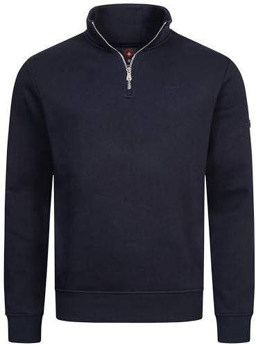 Höhenhorn Troiberg Pull pour Homme avec col zippé 1/4 Bleu 3XL Bleu 3XL