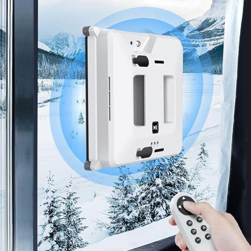 CraftNestUK Robot eléctrico de Limpieza de Ventanas, Aspirador de Ventanas inalámbrico Inteligente, con protección contra fallas de energía y Cuerda de Seguridad de succión 3000pa