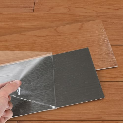 Peviasot PVC-golvbeläggning vinylgolv självhäftande, 10 m²/72 stycken halkfria vattentäta, 91,44 x 15,24 cm tjocklek 2 mm självhäftande kakel golv, slitstark för vardagsrum kök, trä brun