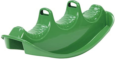 Dantoy 3 Persons Rocker and Seesaw, Durable Plastic with 3 Seats and Made in Denmark – Green
