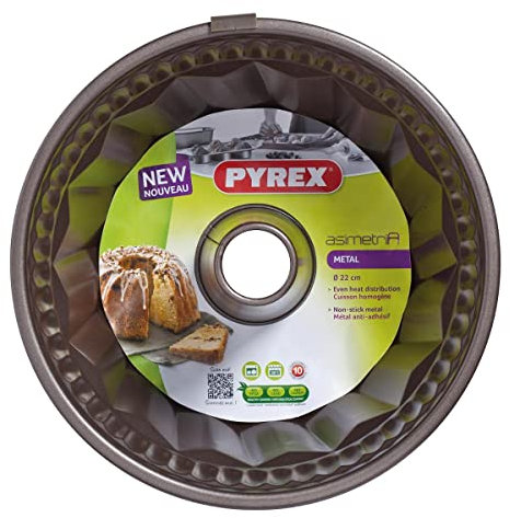 Pyrex 8013123.0 Asimetria Gugelhupf-Backform aus Stahl, 22 cm, braun