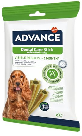 ADVANCE Snacks Dental Care Stick Medium/Maxi - Barrita Dental Para Perros De Razas Medianas y Grandes - Pack De 13 x 180 g - Total 2,34 kg