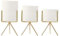 OUNONA Metall Blumentopf mit Keramik Blumentopf Pflanztopf Hoch Blumenhocker Pflanzenregale Deko für Sukkulenten Kaktus Blumen Indoor Outdoor 3 Stücke (Golden)