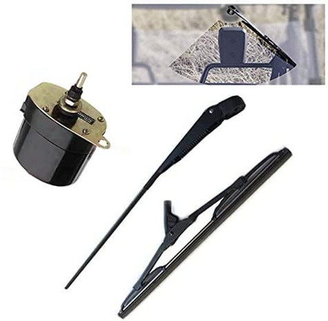 Moteur d'essuie-glace universel 12 V avec bras et lame pour BATEAU DE PÊCHE, CARAVANE-ATV-UTV 01287358 7731000001 0390506510