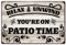 SUPERDANT Metallschild „Terrasse Zeit“ Vintage Tignan Schild „Relax & Unwind“ Metall Wandkunst Zitate Und Ranke Eisen Wanddekoration Retro Wanddekoration Für Balkon Terrasse Gartendekoration