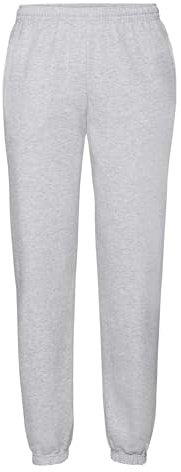 Fruit of the Loom Pantaloni da jogging classici con polsini elasticizzati + GRATIS MyShirt borsa in tessuto, grigio., L