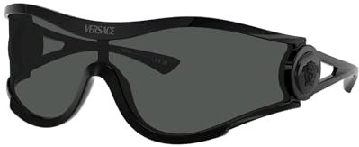 Versace VE4475-536087 Sonnenbrille, Unisex, schwarz, mm, Schwarz, 42 mm, Schwarz, 42mm