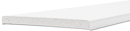 ZOCALO - Pack 10 metros Rodapié de Hormigón Polímero marca Sintextone, Blanco Ral 9003, (Largo 98 cm, Ancho 7,4 cm, Grueso 0,6 cm), Zocalo.