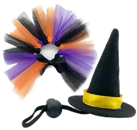 Amesor Ropa para Dragón Barbudo - Sombreros De Bruja Y Faldas para Dragón Barbudo - Ropa para Reptiles Y Suministros para Mascotas como Serpientes Tortugas Geckos Erizos Y Loros