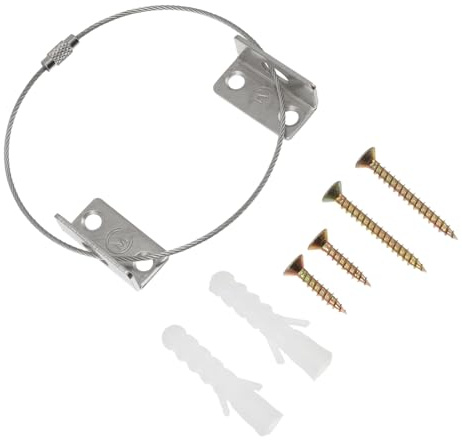 FUNOMOCYA 6 Sets Proofing Furniture Anchor Straps Metal Anti-tip Safety Protector Kit for Cabinets Bookcases Wardrobes Anti-Shake Connectors Prevent Furniture Tip-Overs