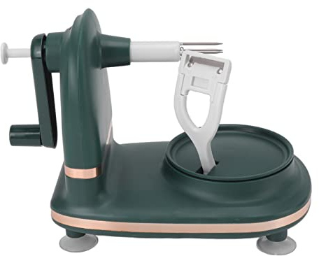 Yosoo Health Gear Pelapatate a Manovella per Mele, Pelafrutta, ABS, PC, con Taglierina Rotante, Base Aspirante a Buccia Sottile, Compatto 120 X 210 X 155 Mm, per, Casa, Bambini, anziani. (Set