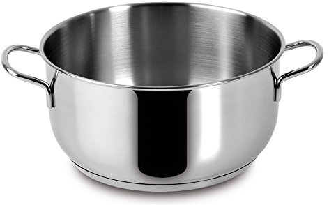 Lagostina Every Casseruola Fonda Ø 24 cm in Acciaio Inox 18/10 con Fondo Lagoseal Plus, Esterno Satinato e Ampie Manicature, Adatta a Tutte le Fonti di Calore, Inclusa Induzione