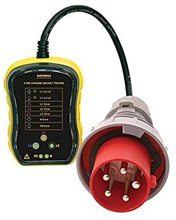 Martindale PC105/63 3 Phase 63amp 5 Pin Industrial Socket Testers from Testermans