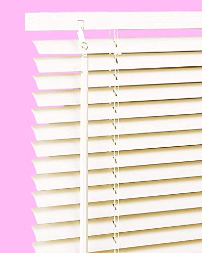 PVC Venetian Blind Blinds Easy Fit Curtains Trimmable Fittings Windows Treatment Shutters Twist Open Close Pay only 1 Flat shipping £3.99 for multiple buying (Cream, 165 W x 213 L)