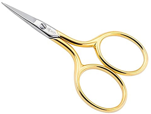 Alpen Mini-Stickschere, vernickelt, Halm u. Auge vergoldet, 6.5 cm