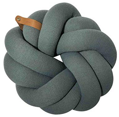 Adorist - Knotenkissen - Blossom - geknotetes Kissen - Knotenform - Dekokissen - Ellenbogenablage - Grey