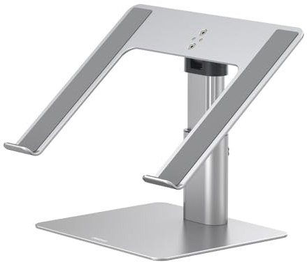 Baseus MacBook Metal Adjustable Laptop Stand, max 10 Kg Weight and 208 mm Height, Silver (LUJS000012)