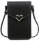Narunii kleine Handy Umhängetasche Damen,Handy Umhängetasche Damen,Crossbody Handytasche Transparent für Touchscreen (Schwarz)