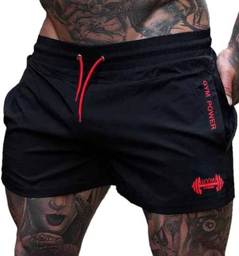 Hommes des Sports Running 4 Élite Divisé Fonctionnement Short Panneau Rapide Sec Shorts Noir M