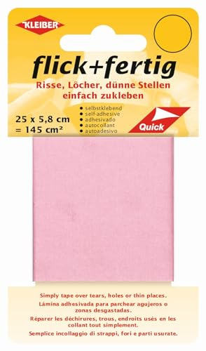 Kleiber flick und fertig, selbstklebender Flicken, Risse, Löcher, dünne Stellen einfach zukleben, Nylon zuschneidbar, (25 x 5,8 cm)