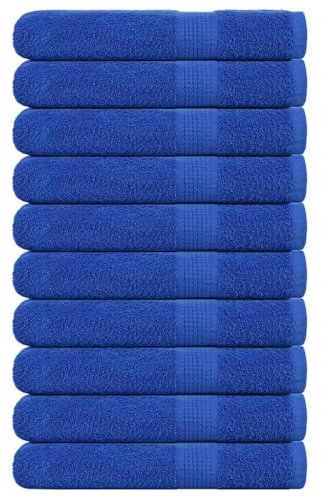 NQJIBUE Item-Sauna Toallas 10 piezas azul 80 x 200 cm 360 g/m² 100% algodón, ropa de cama y toallas