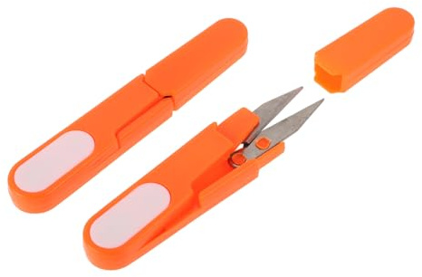 HONITANO Tijeras de Pesca Compactas y Ligeras Cortador de Línea Pequeño de Plástico Duradero Accesorio Multifuncional para Pescadores Juego de Naranja