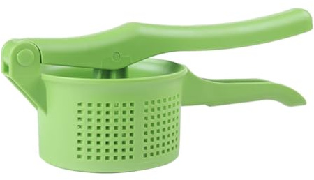 Alipis Presse-purée Manuel Plastique Vert, Ustensile la Cuisine Compact pour Pommes de Terre et Extraction Jus, Outil Cuisine Pratique pour Maison, Presse-pommes de Terre Facile