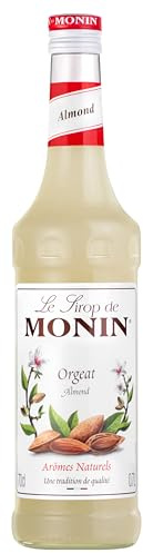 MONIN Premium Almond Orgeat Syrup 700ml for Coffee and Cocktails. Vegan-Friendly, 100% Natural Flavours and Colourings