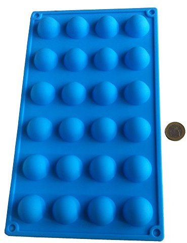 ROYAL HOUSEWARE Royal House Ware - Molde de silicona para chocolate, cubitos de hielo, praline, cupcakes, galletas y manualidades, diseño de semiesferas