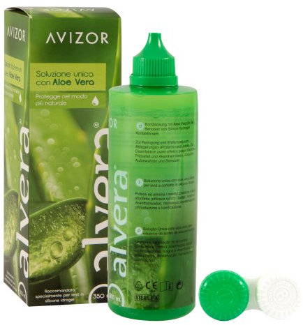 Avizor Unica Alvera | Solución Única con Aloe Vera para Uso Diario | Cuidado Integral de Lentes Blandas | Formato 350 ml