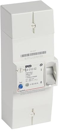 Legrand 401002 Disjoncteur de Branchement Enedis Bipolaire Différentiel, 500mA Instantané, 90A
