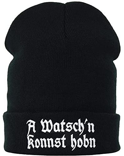 Stickad mössa: En klocka kan hobba/roligt bayerskt österrikiskt taleshåll/motorcykel tung metall streetwear vintermössa/ullmössa/herrhuva/sjömansmössa/rullmössa arbetsmössa lång beanie-mössa