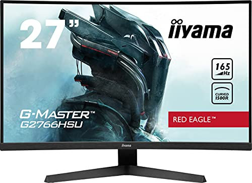 iiyama G-Master Red Eagle G2766HSU-B1 Curved 68,5cm 27 VA LED Gaming Monitor Full-HD HDMI DP USB2.0 1ms 165Hz FreeSync-Premium schwarz
